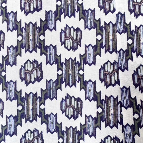 Tory Burch Patterned Long Sleeve Shirt Dress - Picture 11 of 11